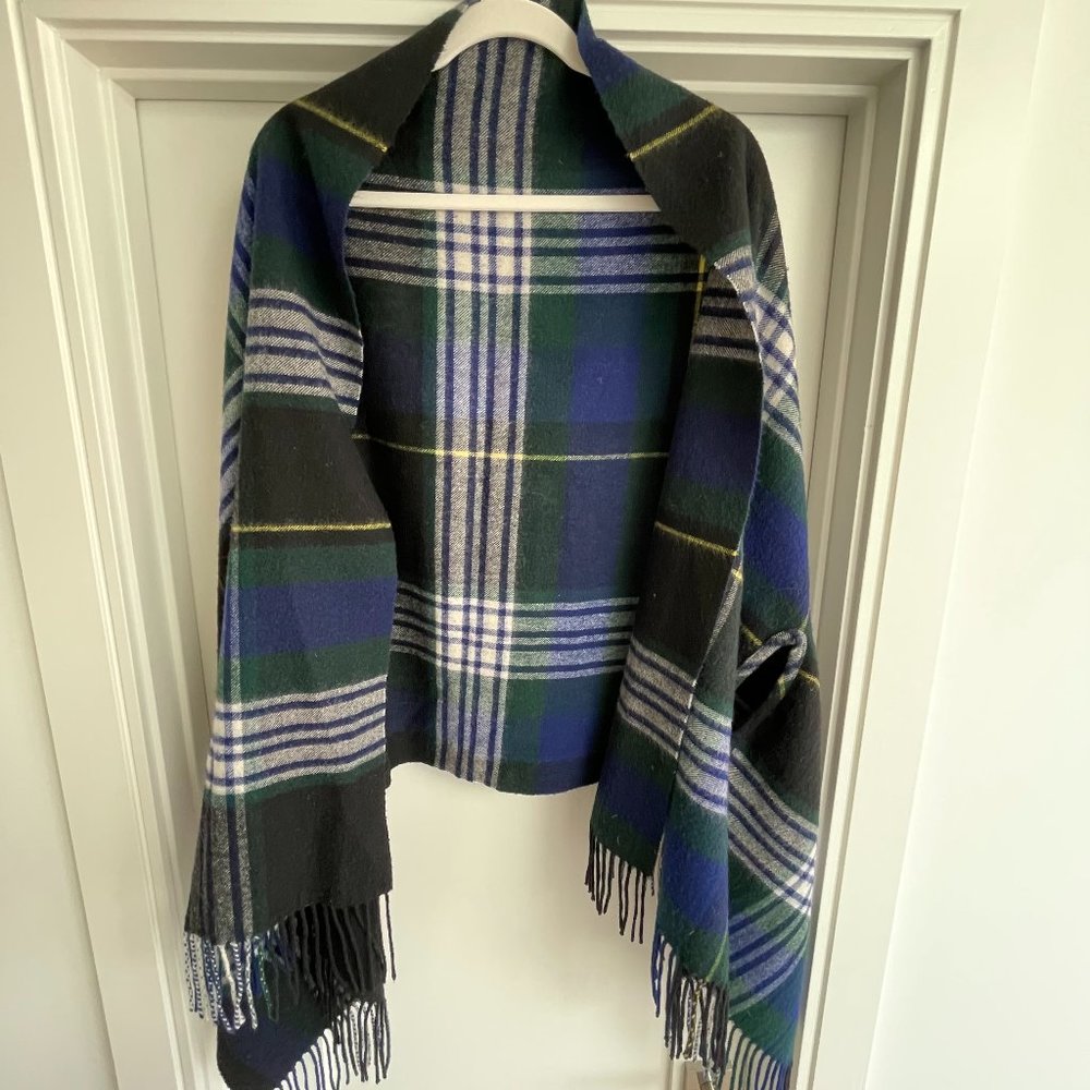 J. Crew Plaid Cape/Scarf
